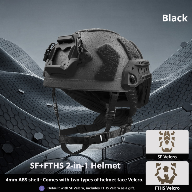 FAST SF + FTHS 2-in-1 ABS Airsoft Tactical Helmet | Ultra-High-Cut