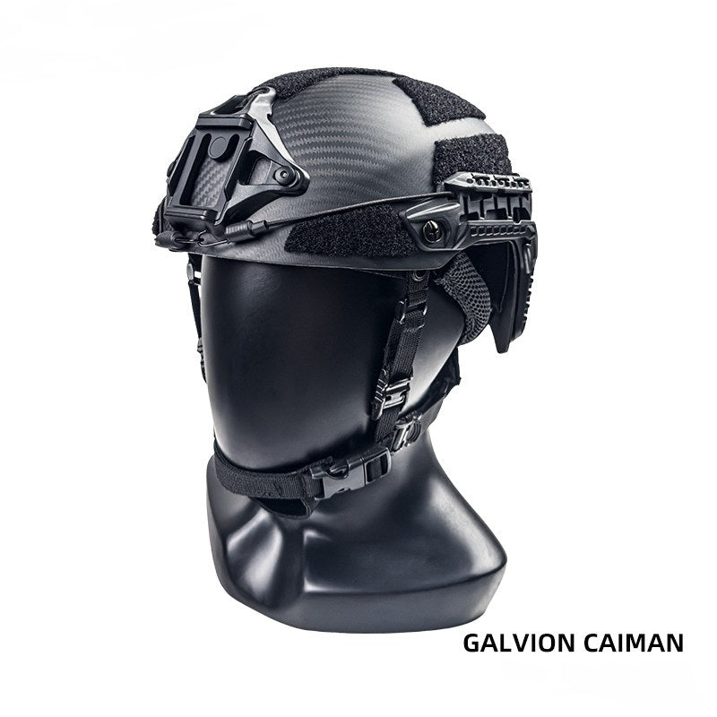 Caiman Carbon Fiber Tactical Helmet - Lightweight Breathable Anti-Impact Helmet for Training & Cycling