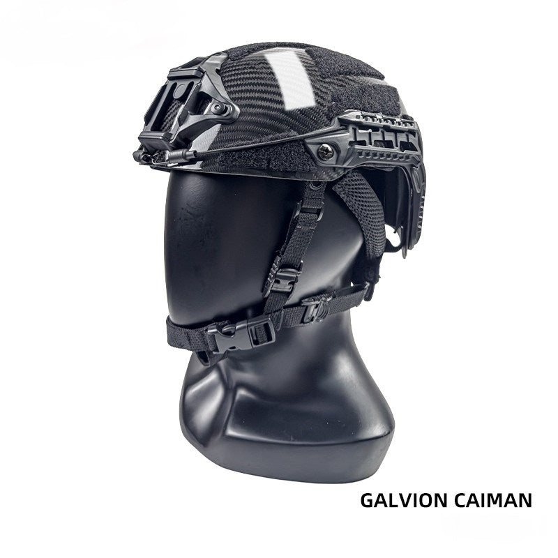 Caiman Carbon Fiber Tactical Helmet - Lightweight Breathable Anti-Impact Helmet for Training & Cycling
