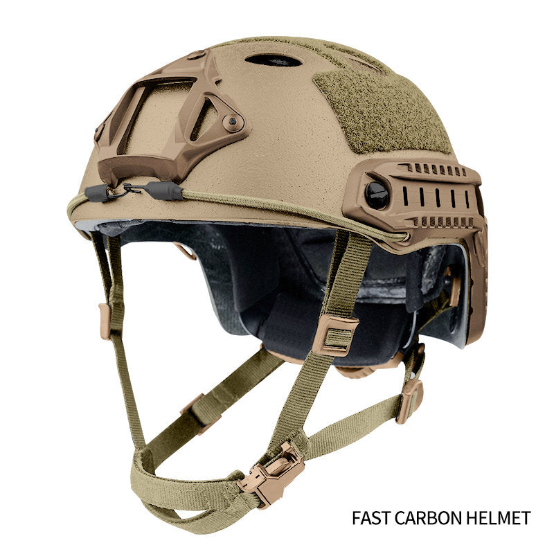 FAST tactical helmet - lightweight carbon fiber matte-grain painted suspension ski and cycling helmet