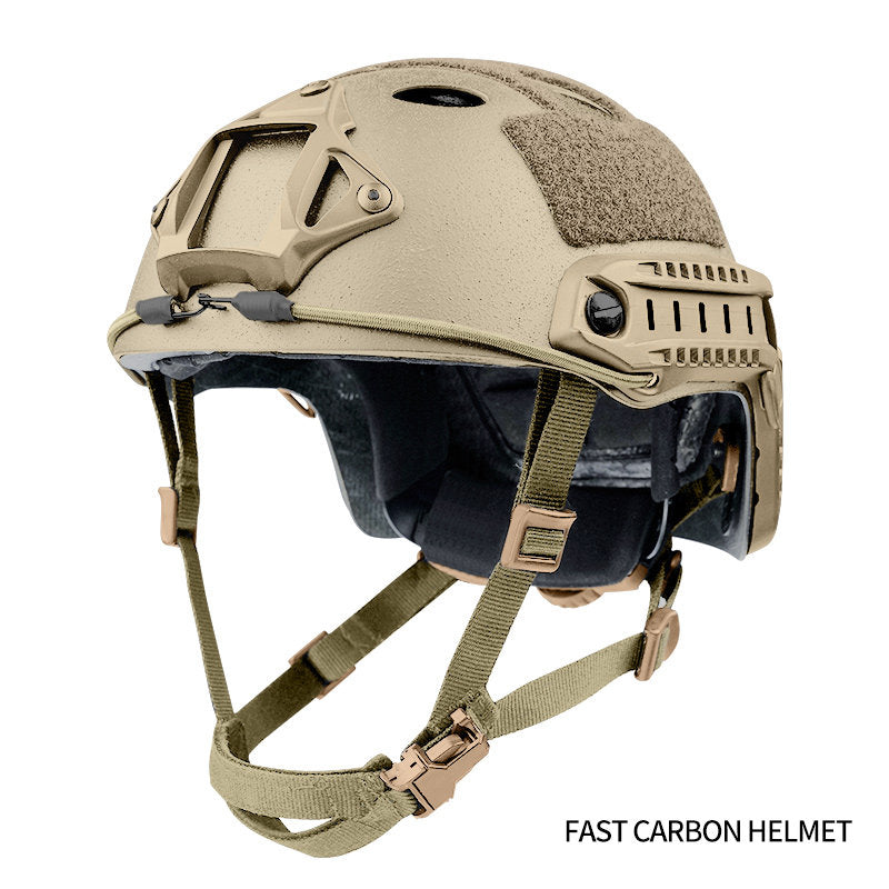 FAST tactical helmet - lightweight carbon fiber matte-grain painted suspension ski and cycling helmet