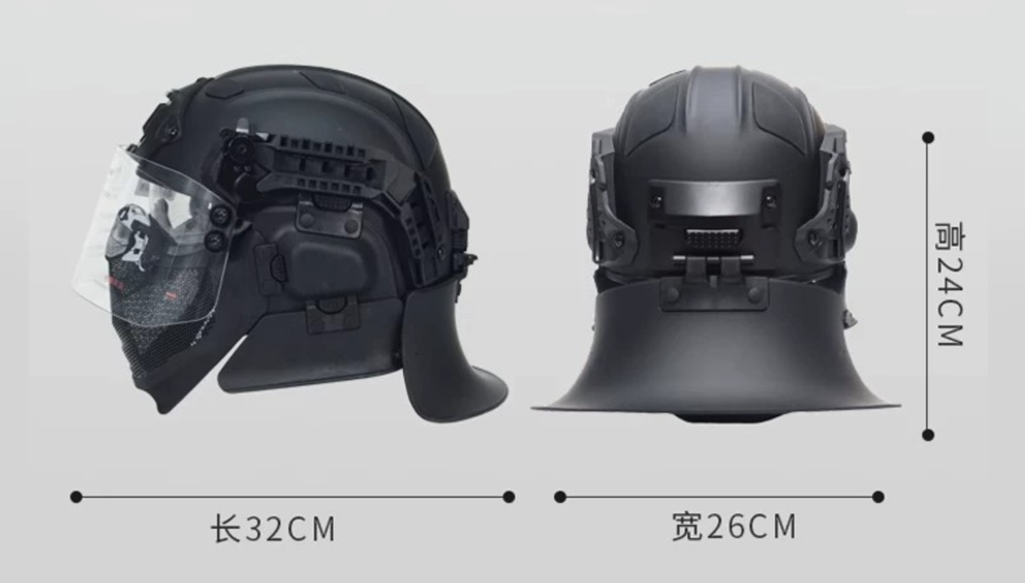 Riot Control Helmet | Tactical Security Helmet with Visor & Face Shield