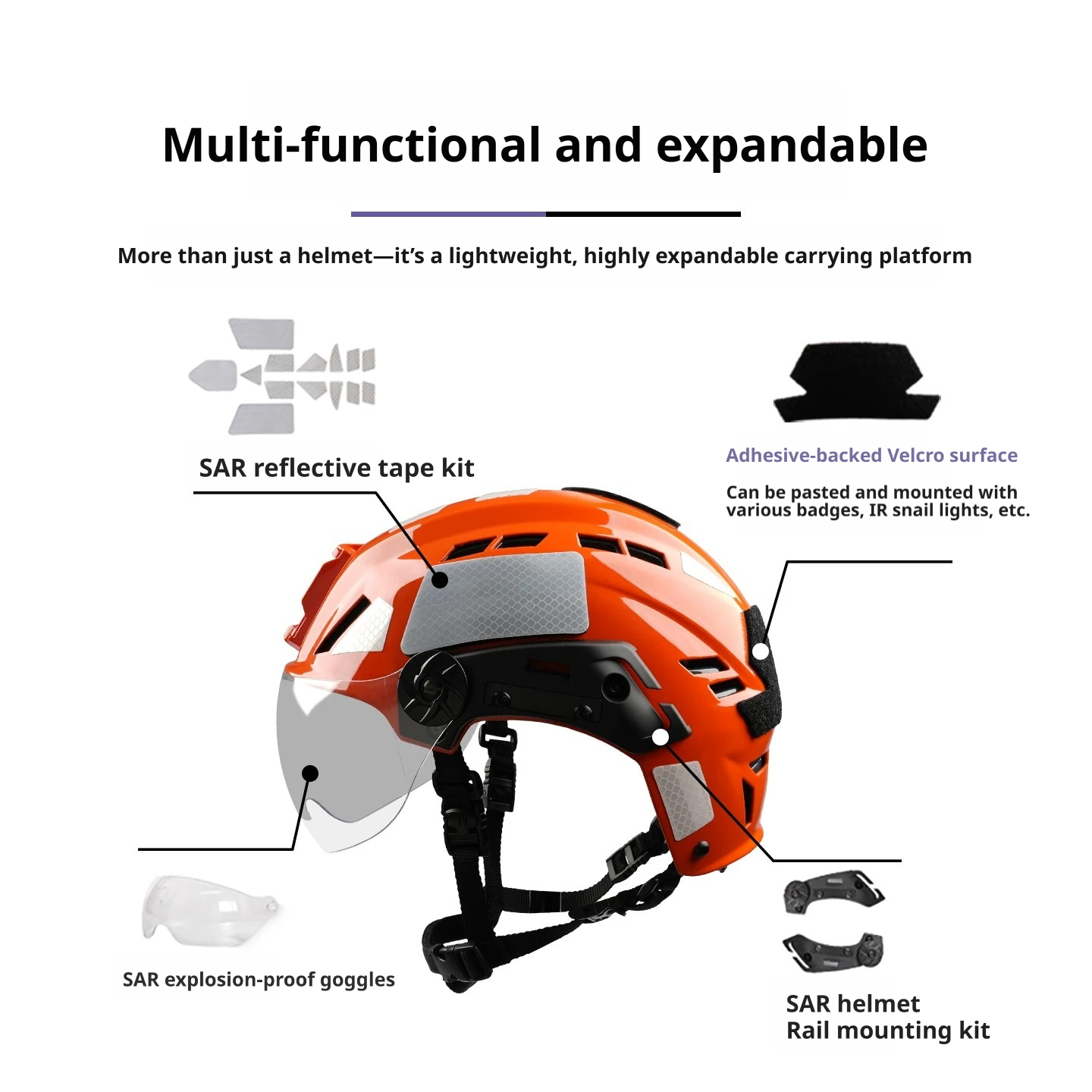 SAR Carbon Fiber Rescue Helmet | Lightweight Impact-Resistant Safety Helmet