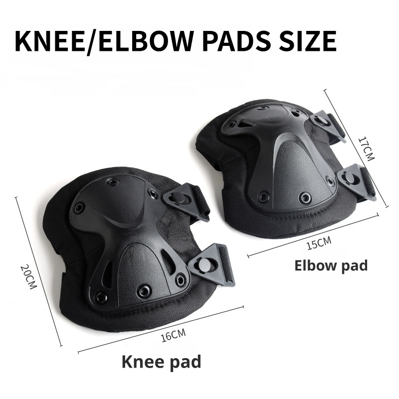 Tactical Knee & Elbow Pad Set | 4-Piece TPU Shell Impact Protection